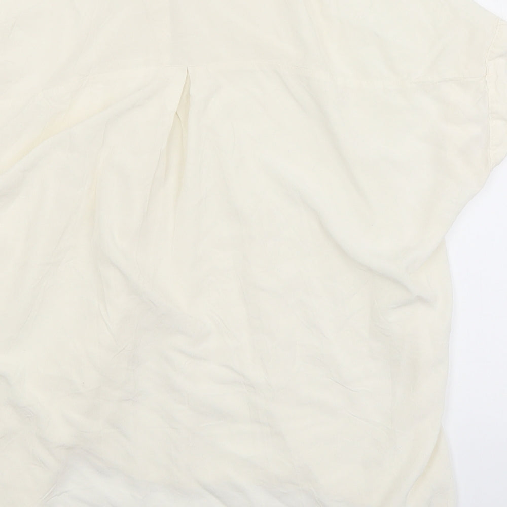 Preworn Womens White Basic Blouse Size L