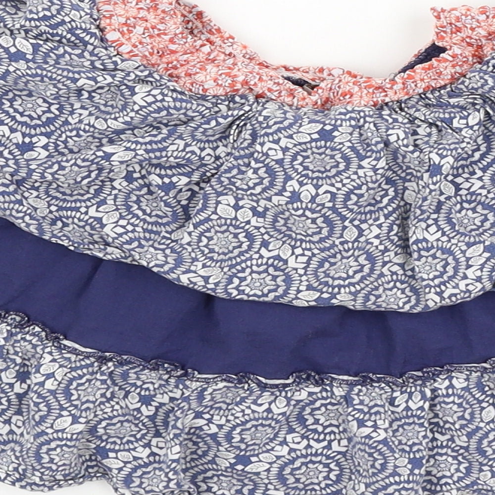 Mini B Girls Blue Geometric Tutu Skirt Size 6-7 Years