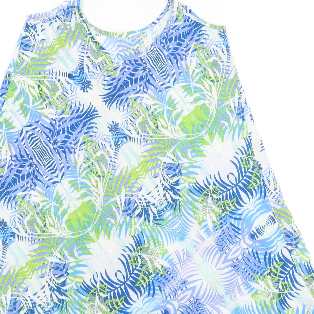 Cardamom Womens Blue Floral Camisole T-Shirt Size M