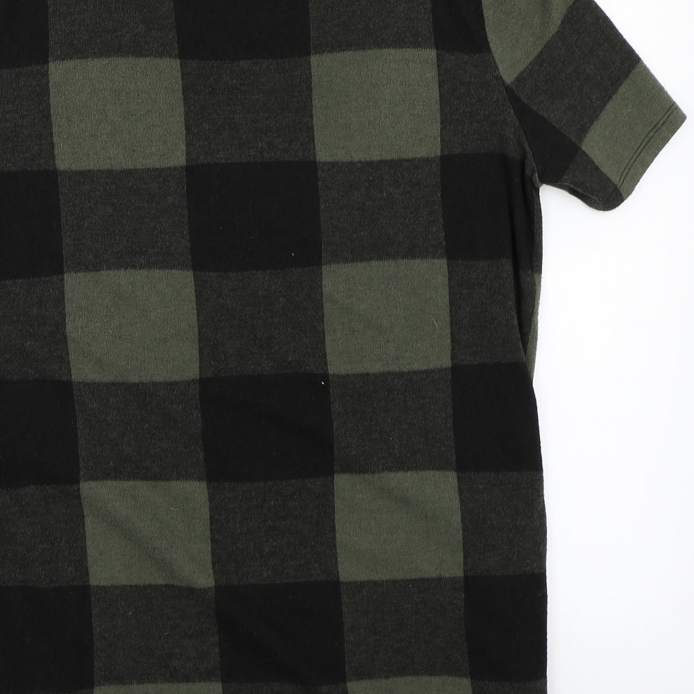Select Womens Green Check A-Line Size 12