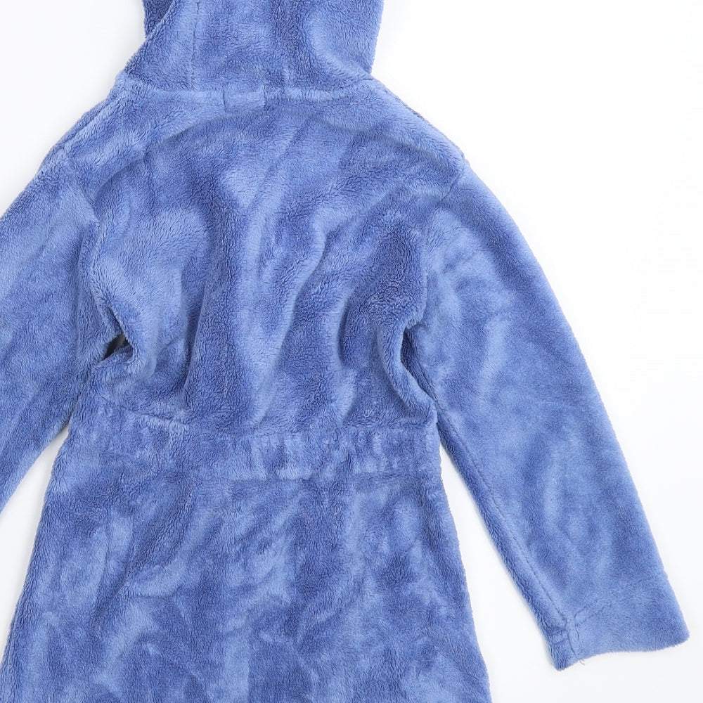 Matalan Girls Blue Fleece Kimono Robe Size 2-3 Years