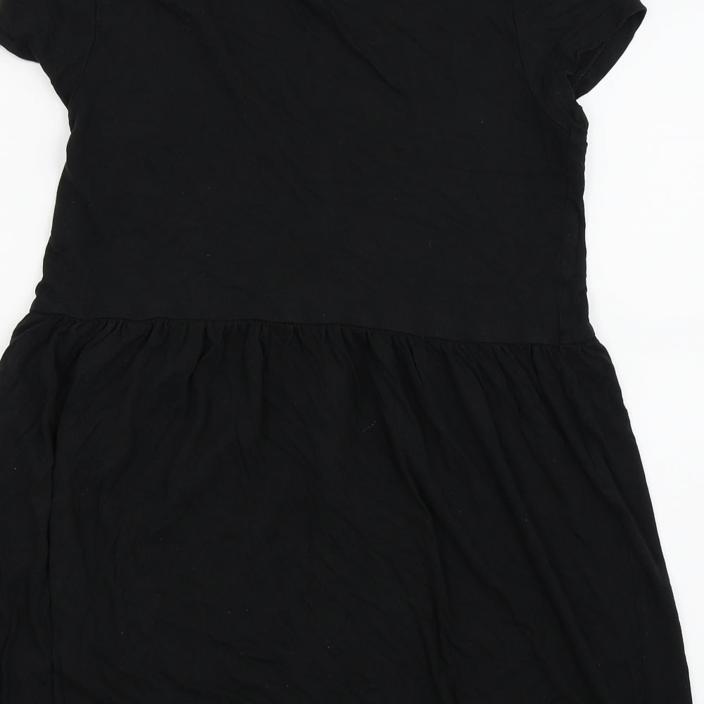 H&M Womens Black Colourblock Fit & Flare Size S