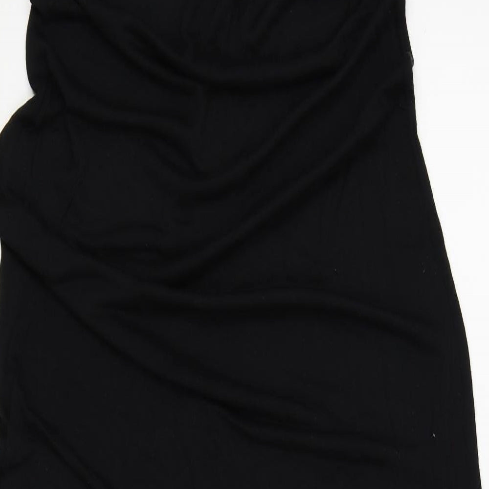 Topshop Womens Black A-Line Size 6