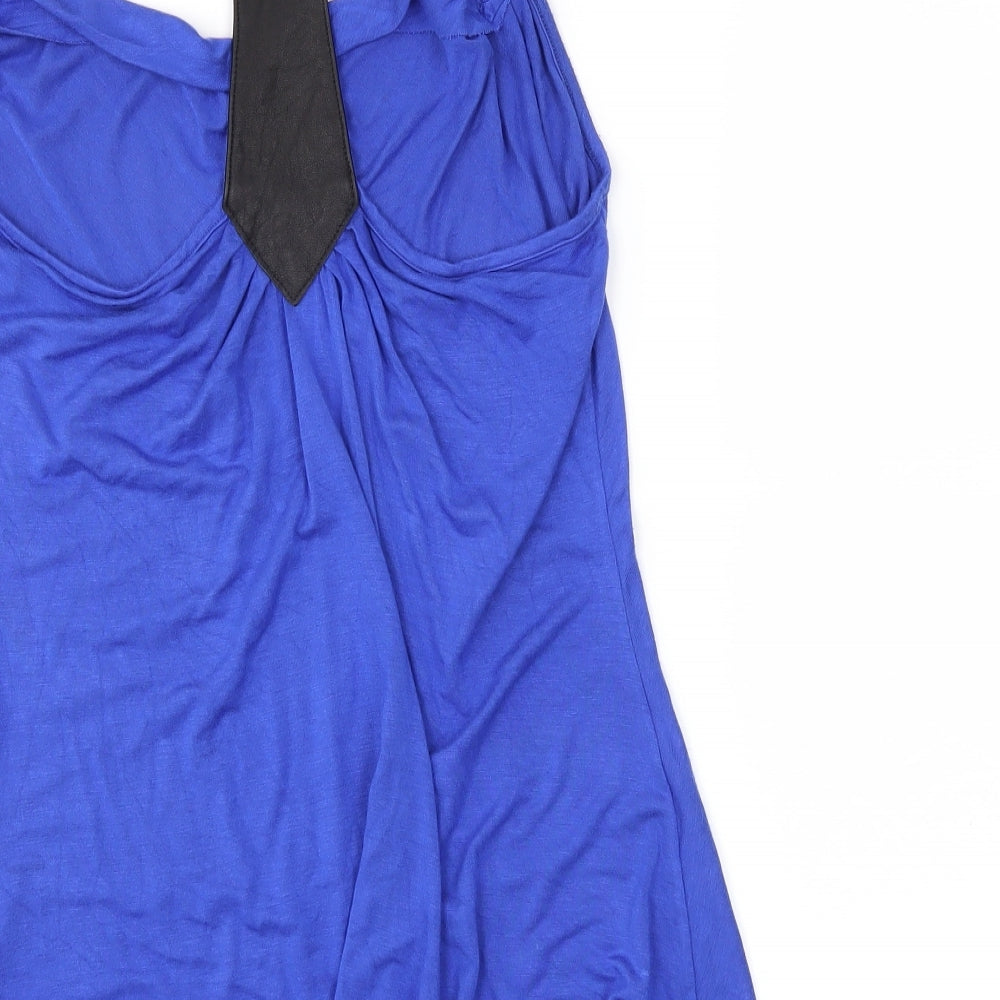 Akiko Womens Blue Basic Tank Size M