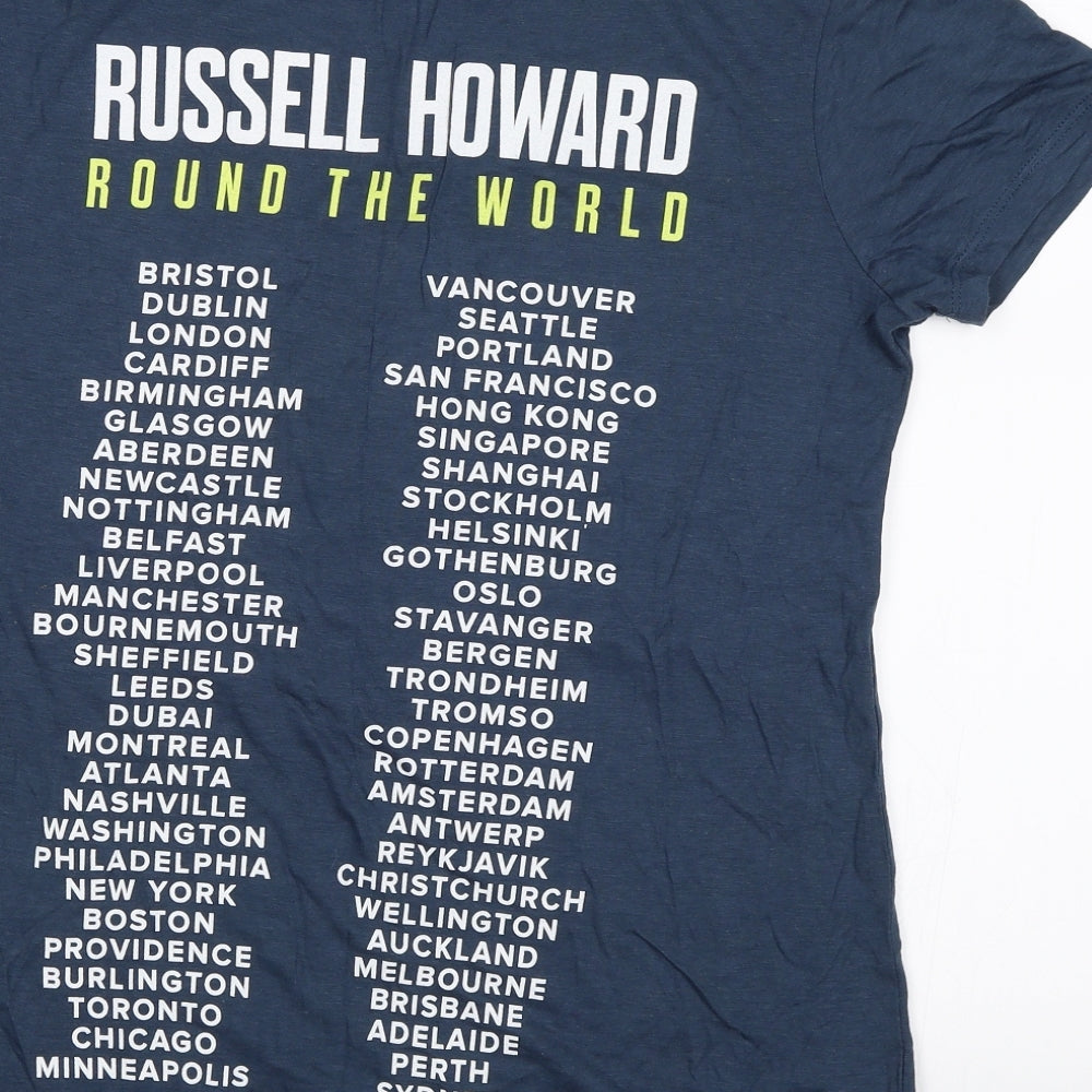 Preworn Womens Blue Basic T-Shirt Size M - Russell Howard