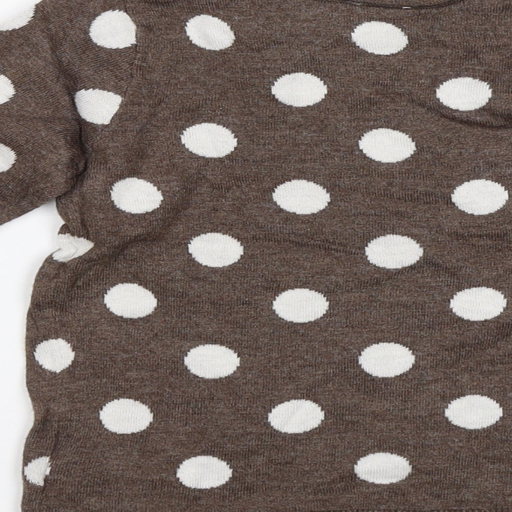 H&M Baby Brown Polka Dot Pullover Jumper Size 12-18 Months