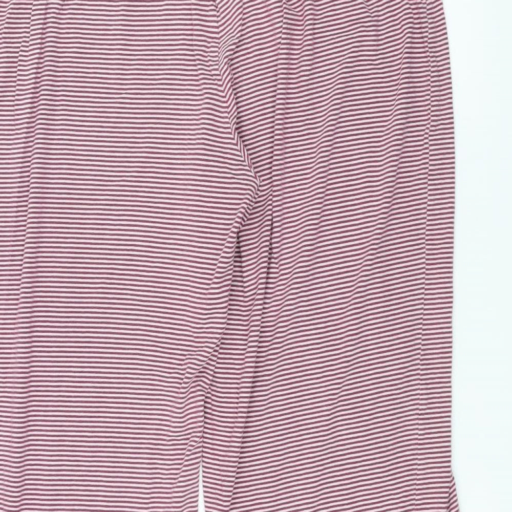 BHS Womens Red Striped Trousers Size 16 L24 in