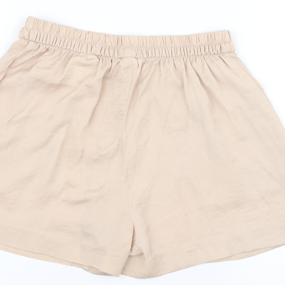 H&M Womens Pink Paperbag Shorts Size 4