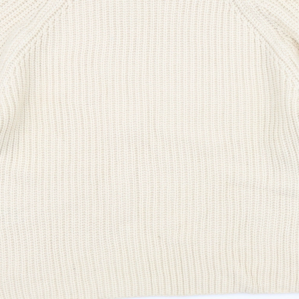 Very Womens White Knit Pullover Jumper Size 14