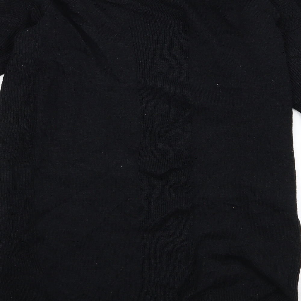 Select Womens Black Rayon Cardigan Jumper Size 14