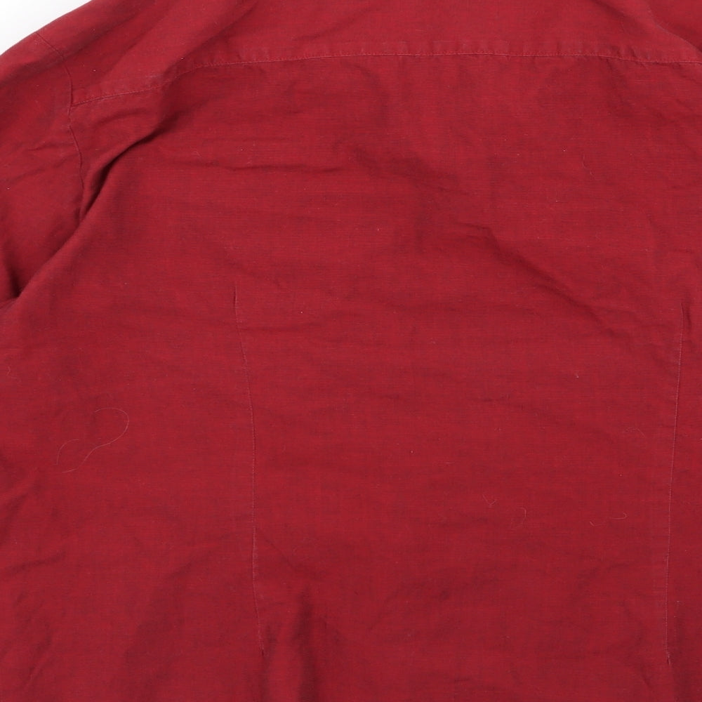wensun Womens Red Basic Button-Up Size 16