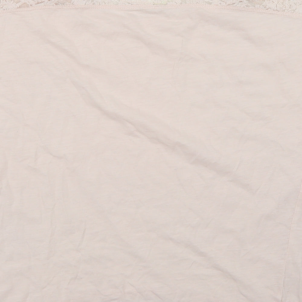 LOGG Girls Ivory Basic Polo Size 11-12 Years - Lace trim on top
