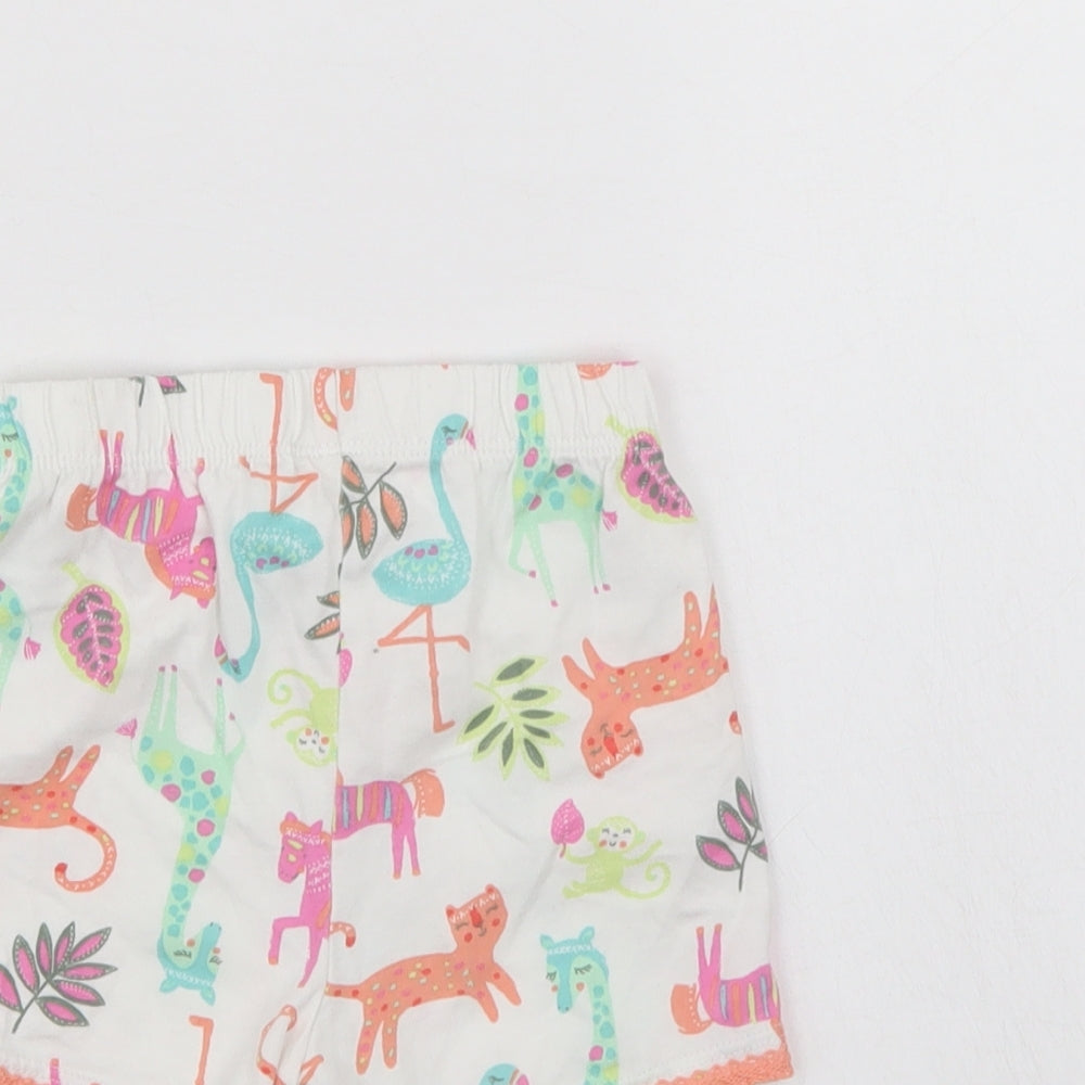 Nutmeg Baby Multicoloured Floral Cropped Trousers Size 9-12 Months - shorts