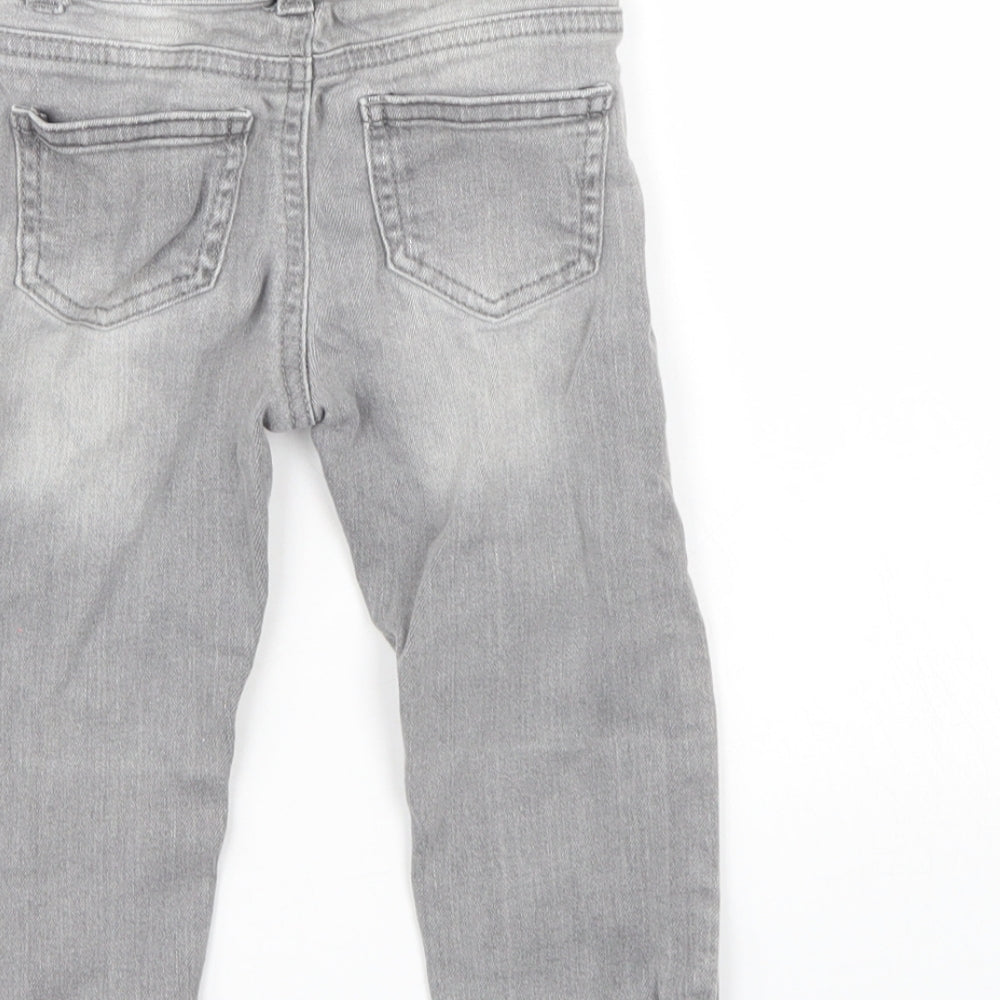Preworn Boys Grey Cargo Jeans Size 12-18 Months