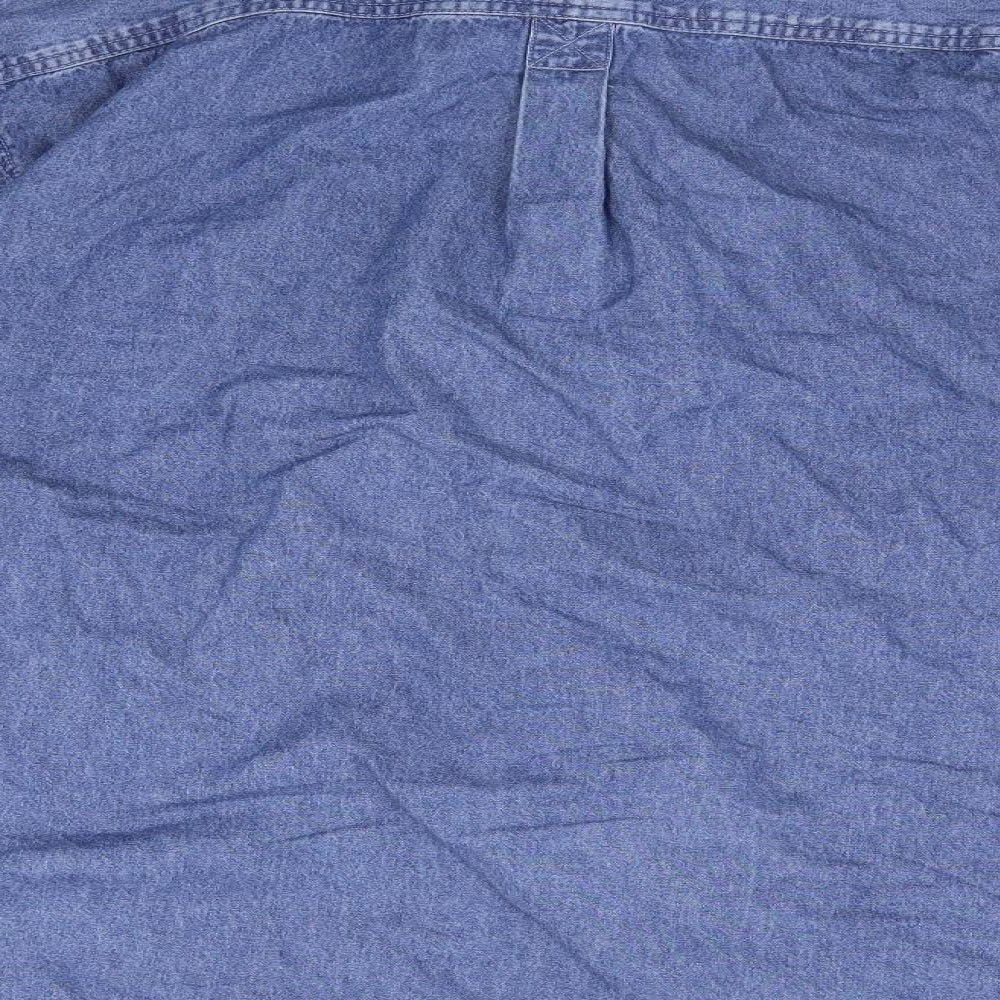 Front Row Mens Blue Button-Up Size L