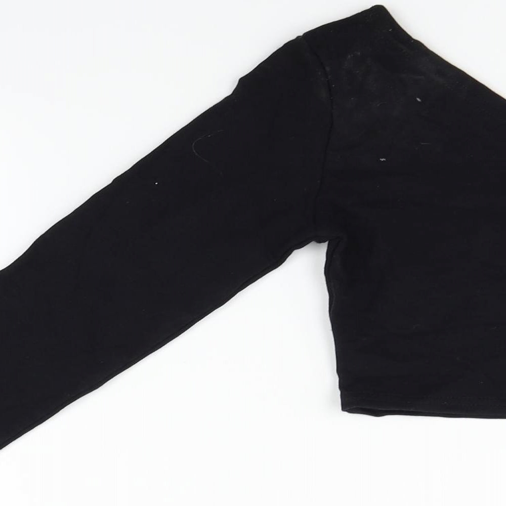 wassyl Womens Black Pullover Sweatshirt Size XS
