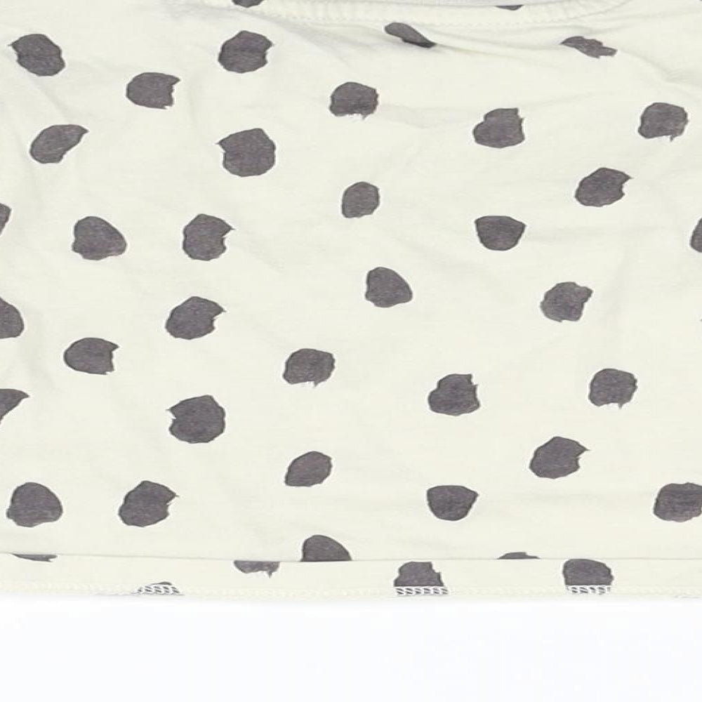 Marks and Spencer Boys Black Polka Dot Basic T-Shirt Size 3-6 Months
