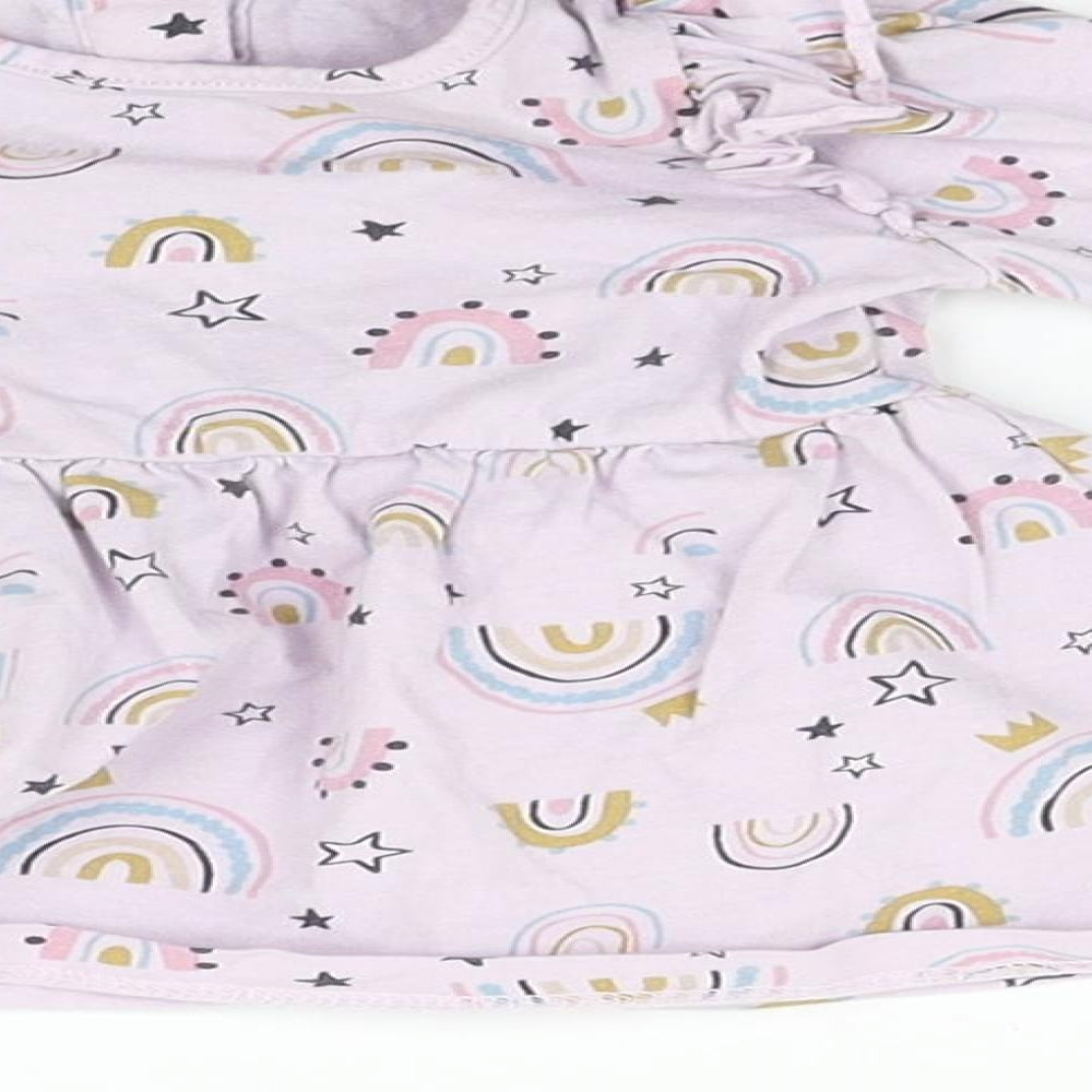 Matalan Girls Pink Geometric Fit & Flare Size 3-6 Months