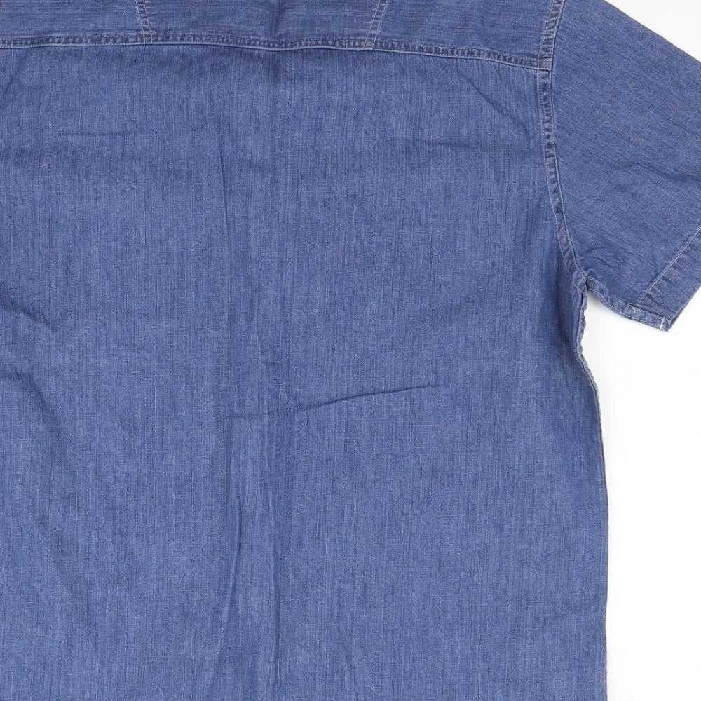 Cedar Wood State Womens Blue Shirt Dress Size L