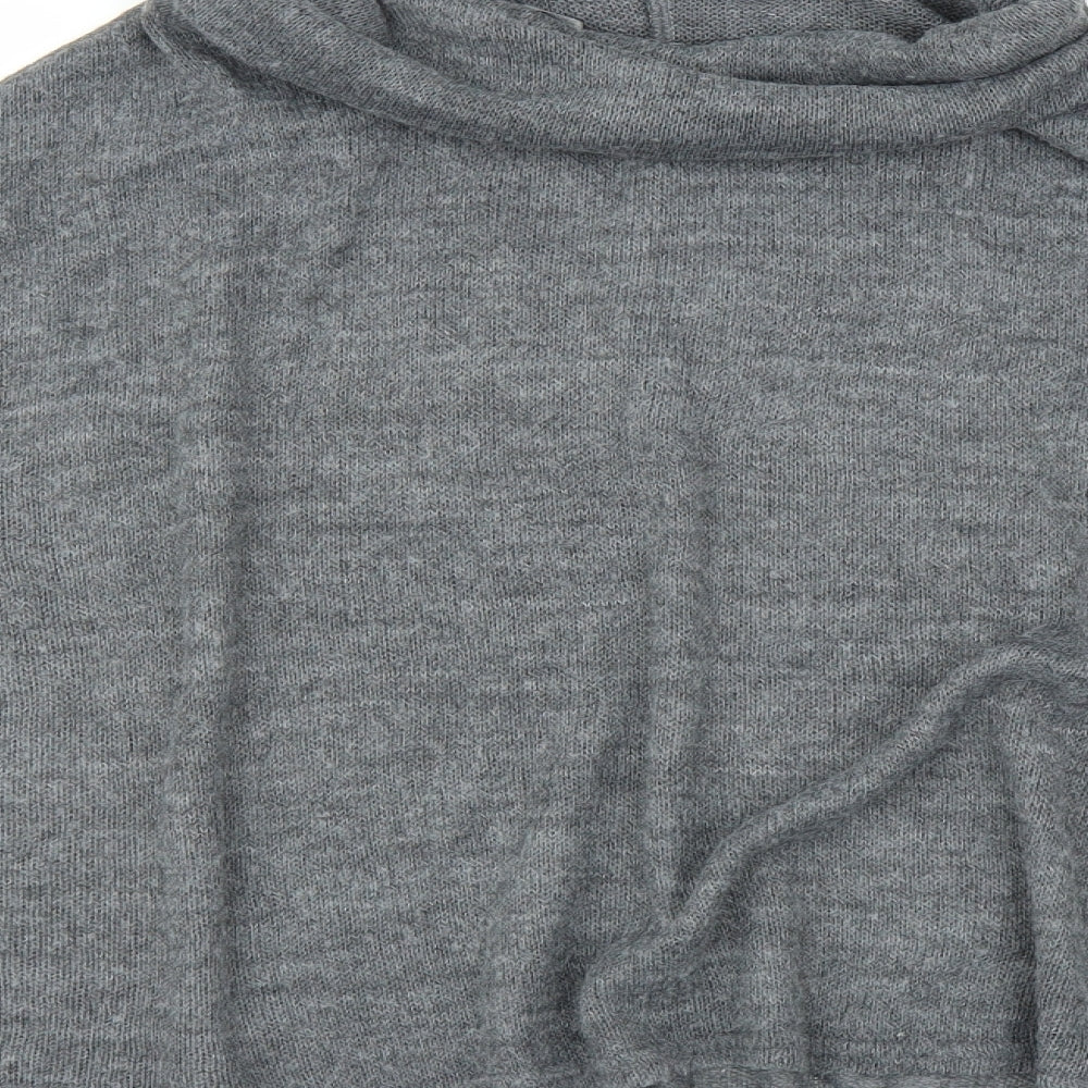 New Look Womens Grey Pullover Jumper Size L - Poncho