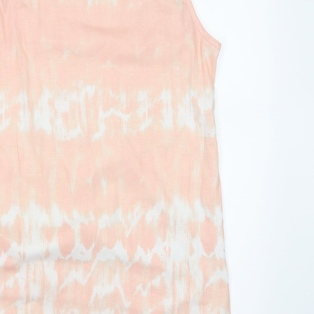 Papaya Womens Pink Geometric Basic Tank Size 10
