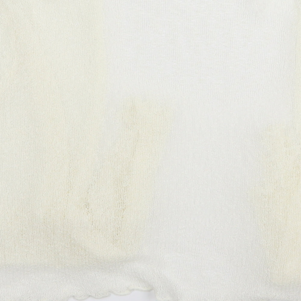 stock shop Womens White Full Zip Jumper Size L