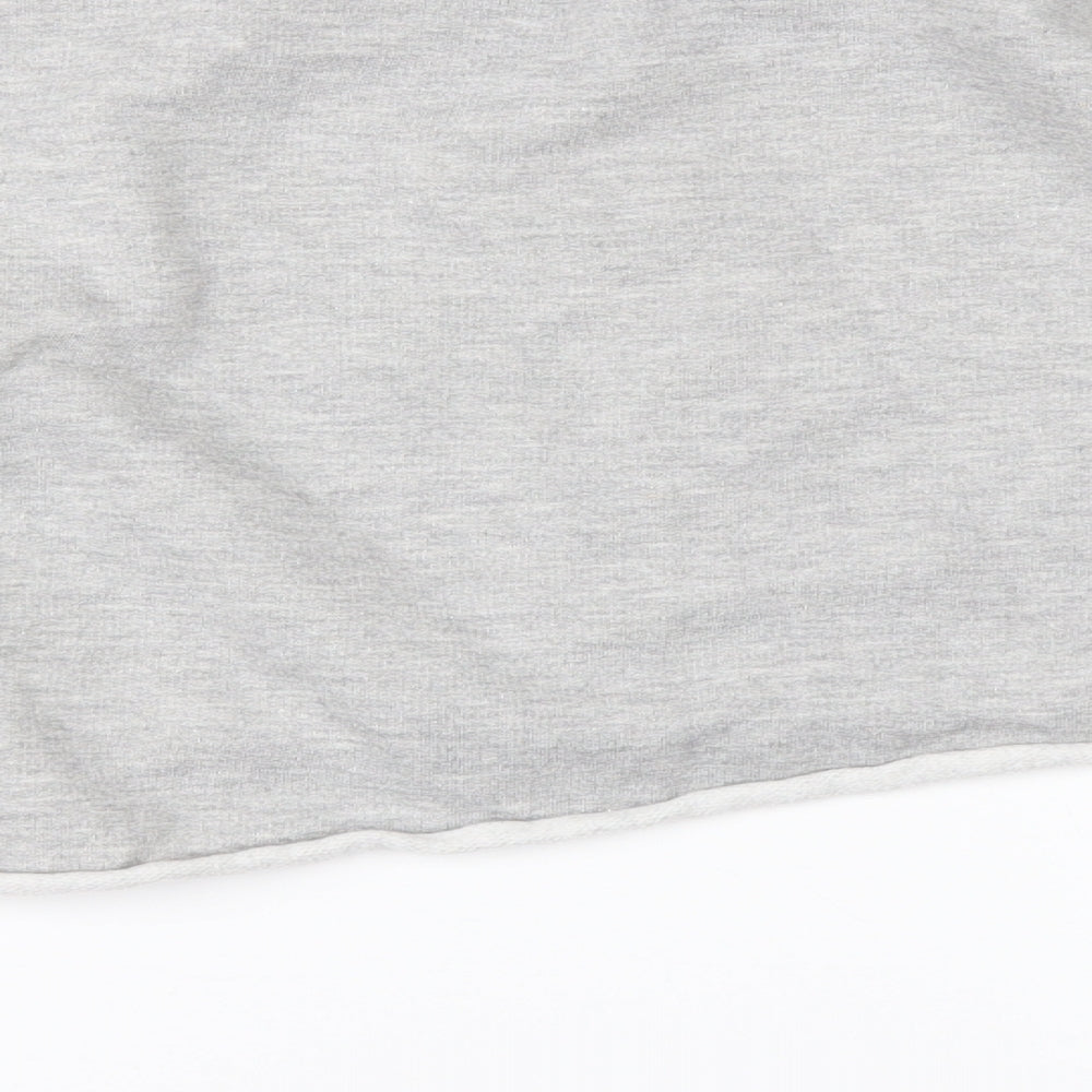 Nasty Gal Womens Grey Pullover Sweatshirt Size L - CROPPED