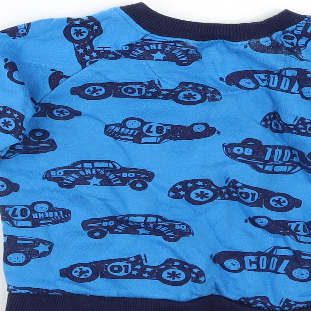 Nutmeg Boys Blue Geometric Pullover Jumper Size 6-9 Months