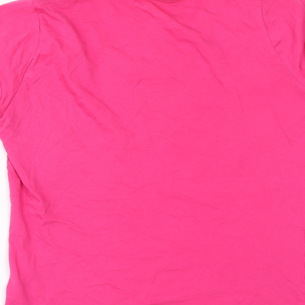Marks and Spencer Womens Pink Solid Top Pyjama Top Size 12