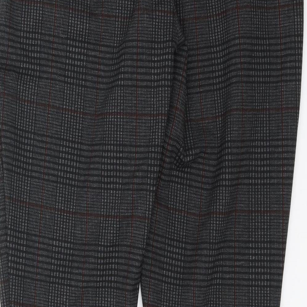 George Womens Grey Check Trousers Size 14 L27 in