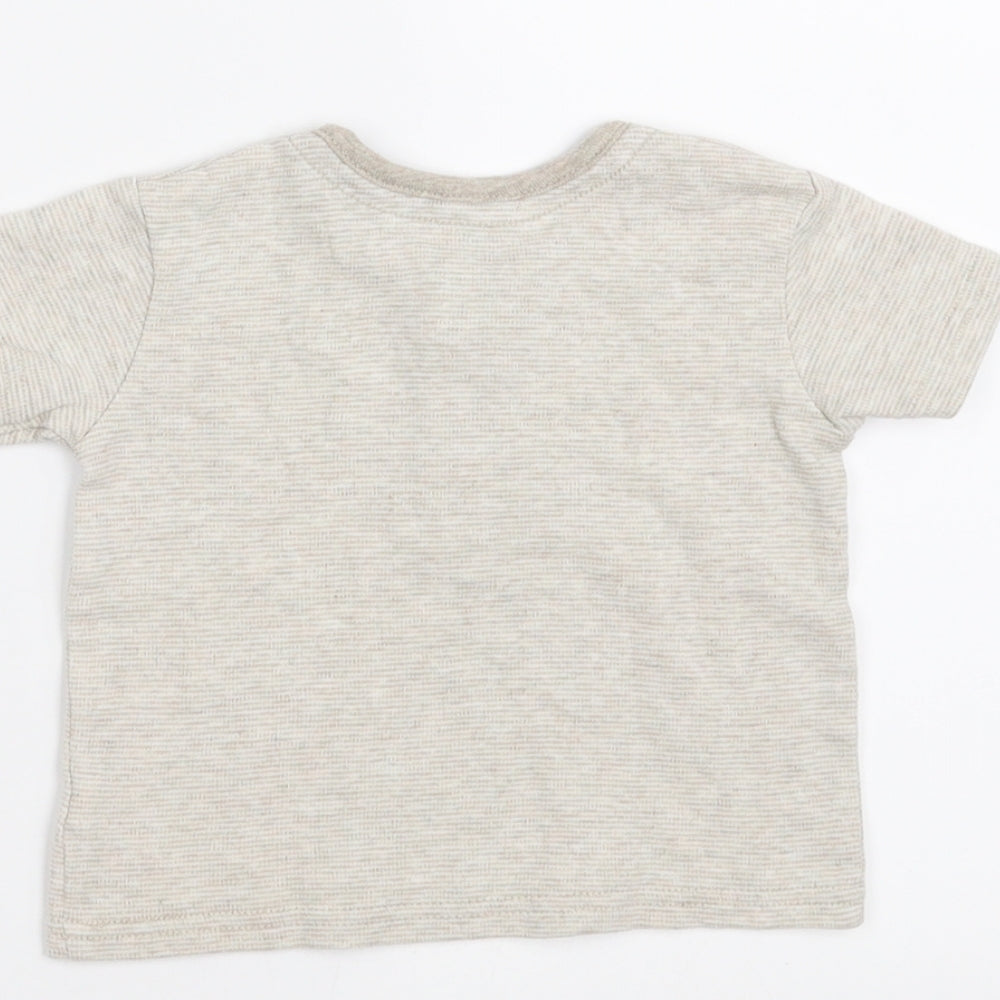 George Boys Beige Basic T-Shirt Size 3-6 Months