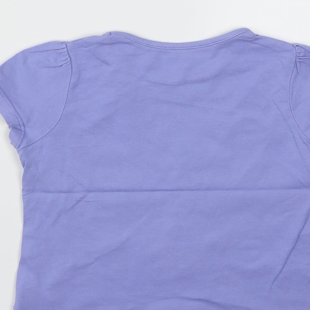 M Girls Purple Animal Print Basic T-Shirt Size 12-18 Months