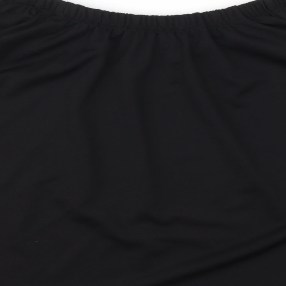 Preworn Womens Black Basic T-Shirt Size 16