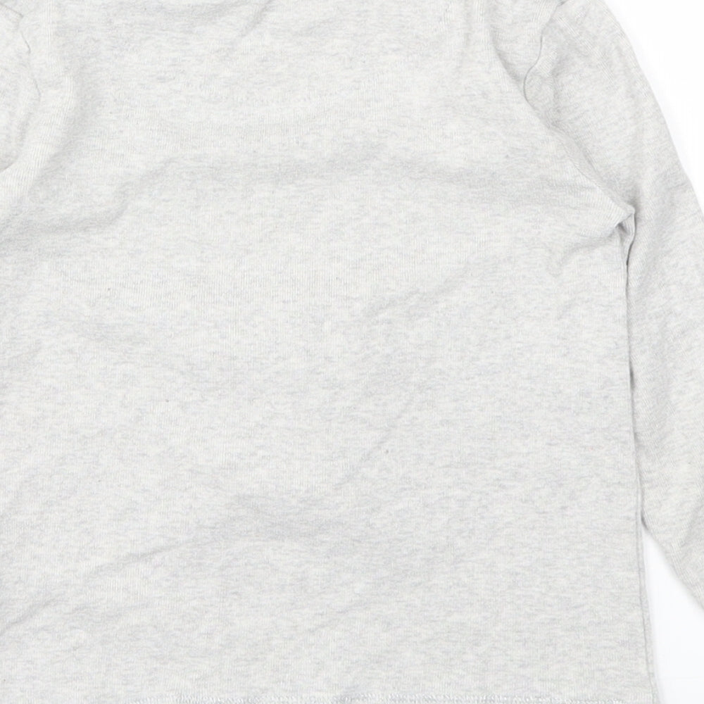 Marks & Spencer Girls Grey Animal Print Basic T-Shirt Size 5-6 Years