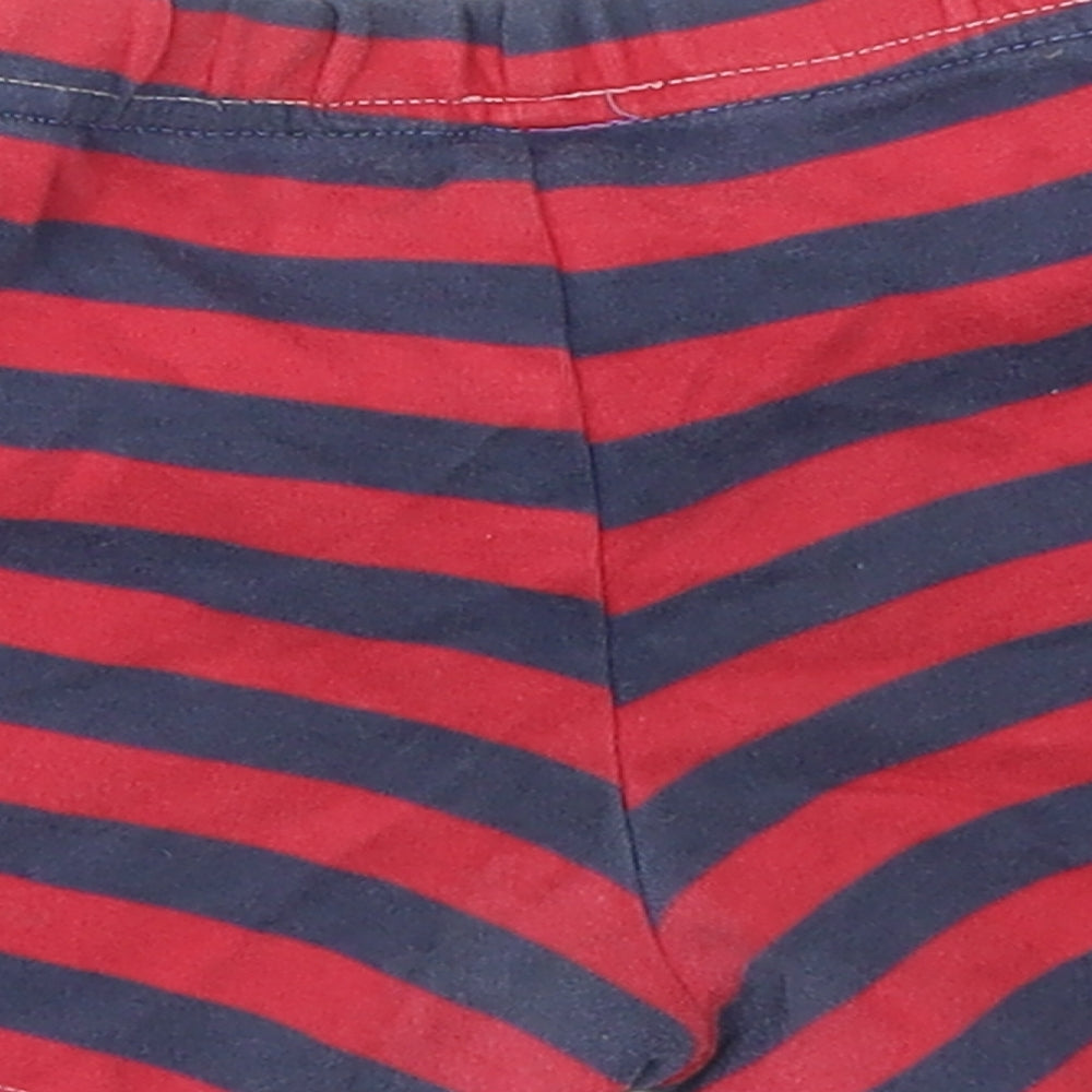 George Boys Red Striped Capri Trousers Size 3-6 Months