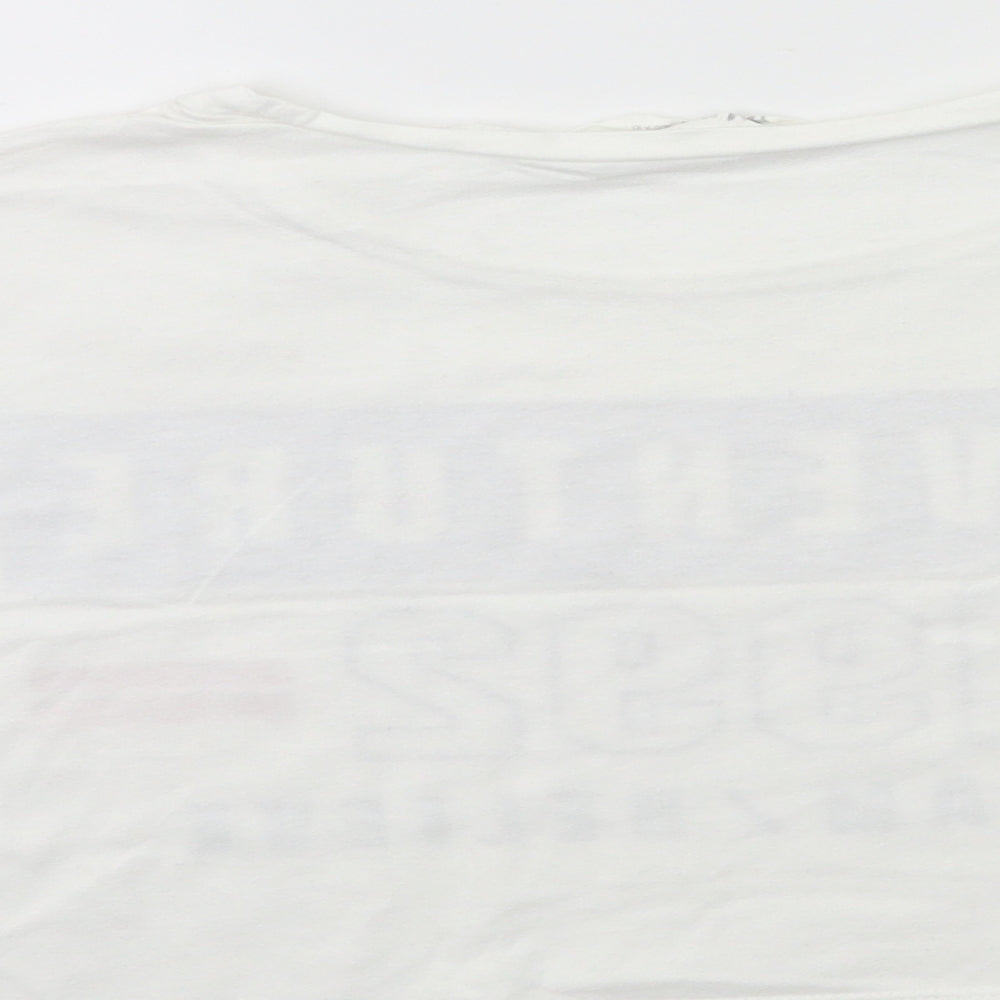 H&M Girls White Basic T-Shirt Size 9-10 Years