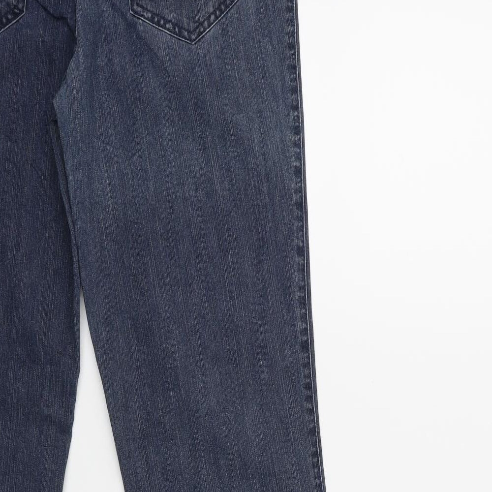 LAURA DI SARPI Womens Blue Denim Straight Jeans Size 28 in L30 in