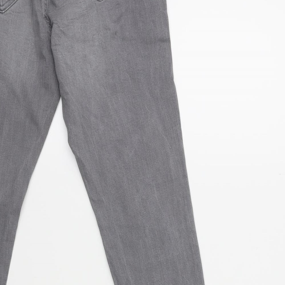 Denim & Co. Womens Grey Denim Skinny Jeans Size 10 L27 in