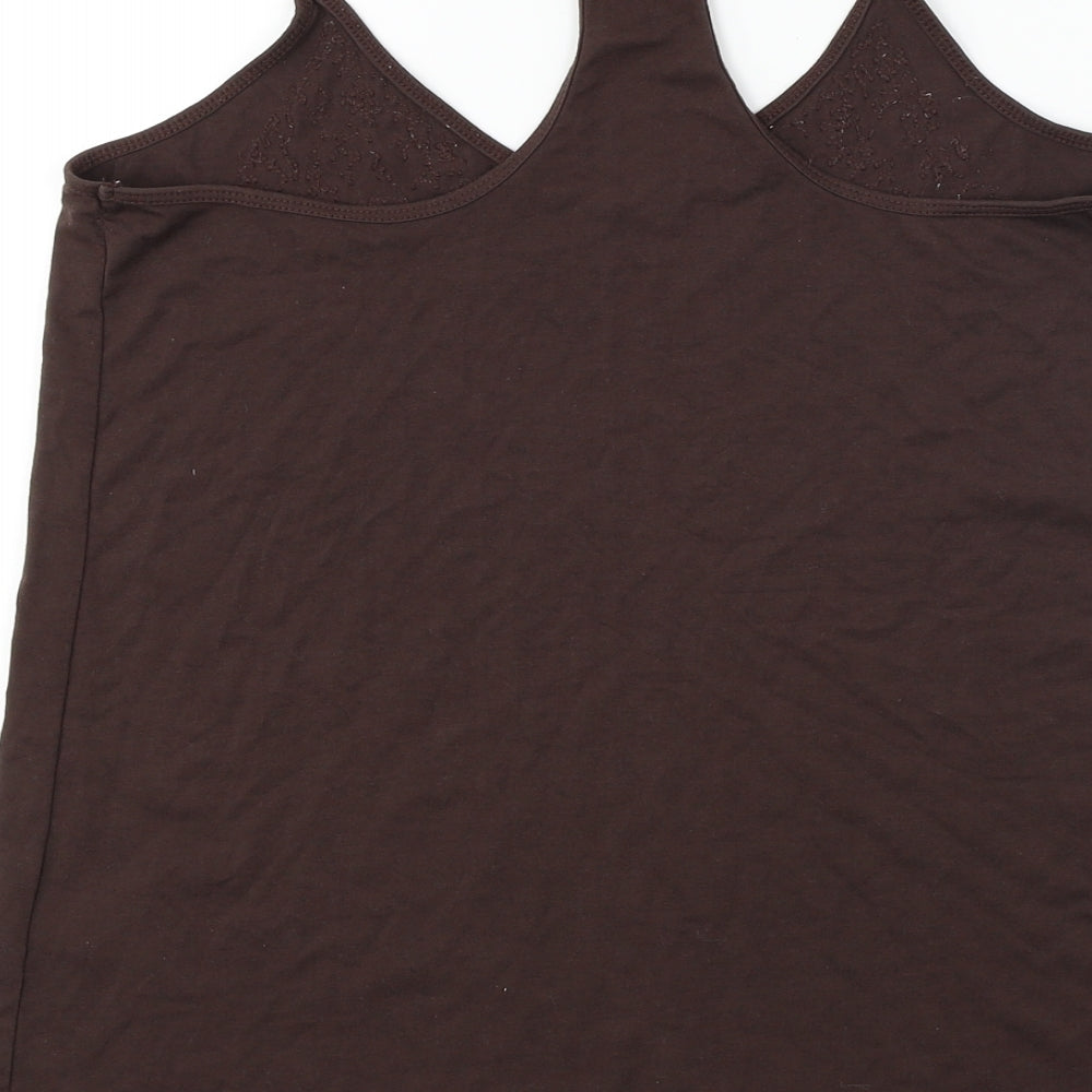 NEXT Womens Brown Basic T-Shirt Size 10