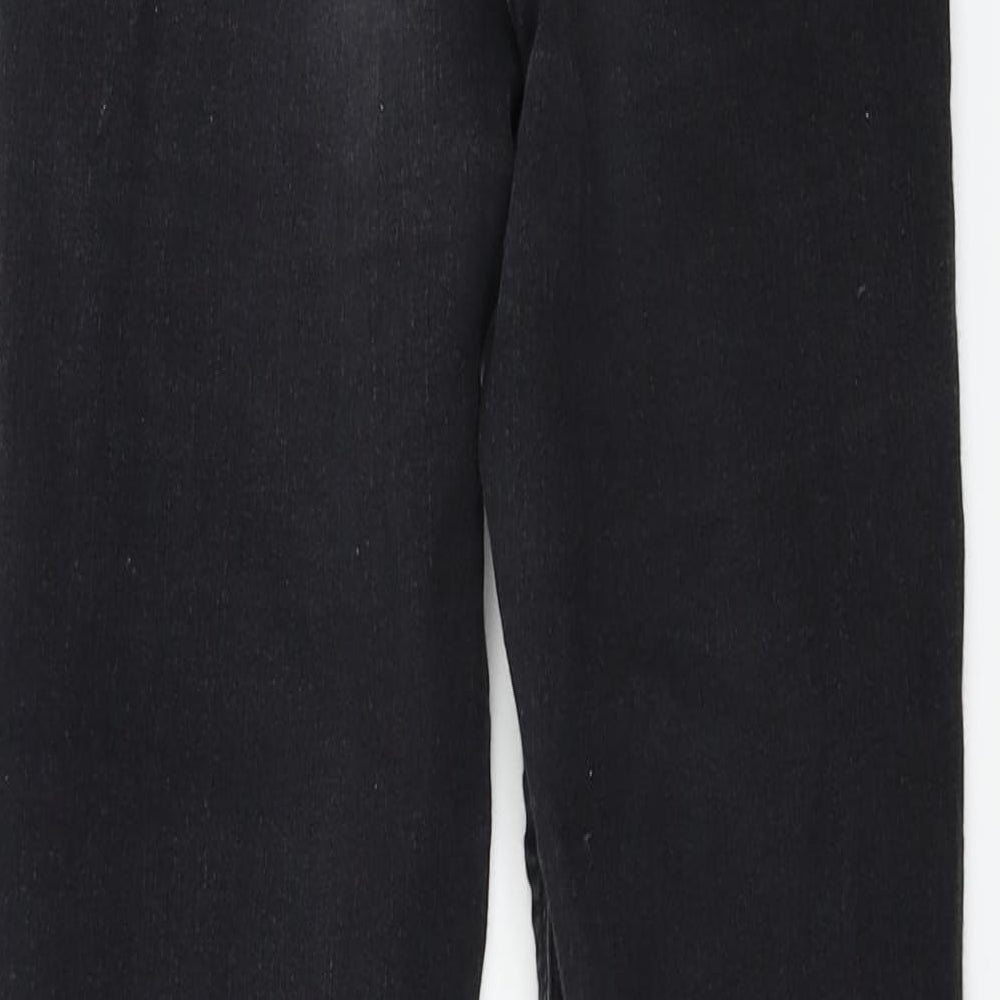 Topshop Womens Black Straight Jeans Size 26 in L30 in