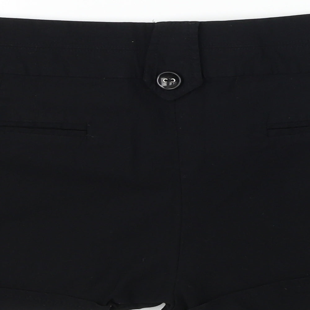 EVIE Womens Black Cut-Off Shorts Size 14