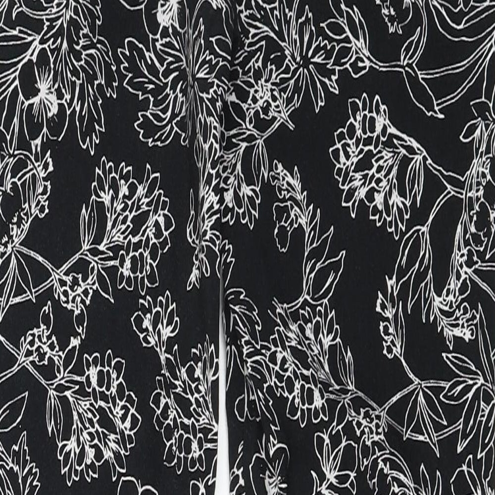 George Womens Black Floral Straight Jeans Size 8 L26 in
