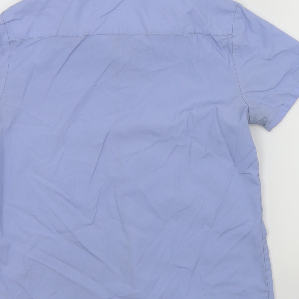 George Boys Blue Basic Button-Up Size 12 Years