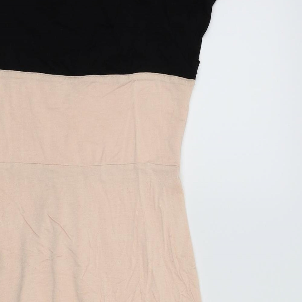 Atmosphere Womens Pink Colourblock A-Line Size 10
