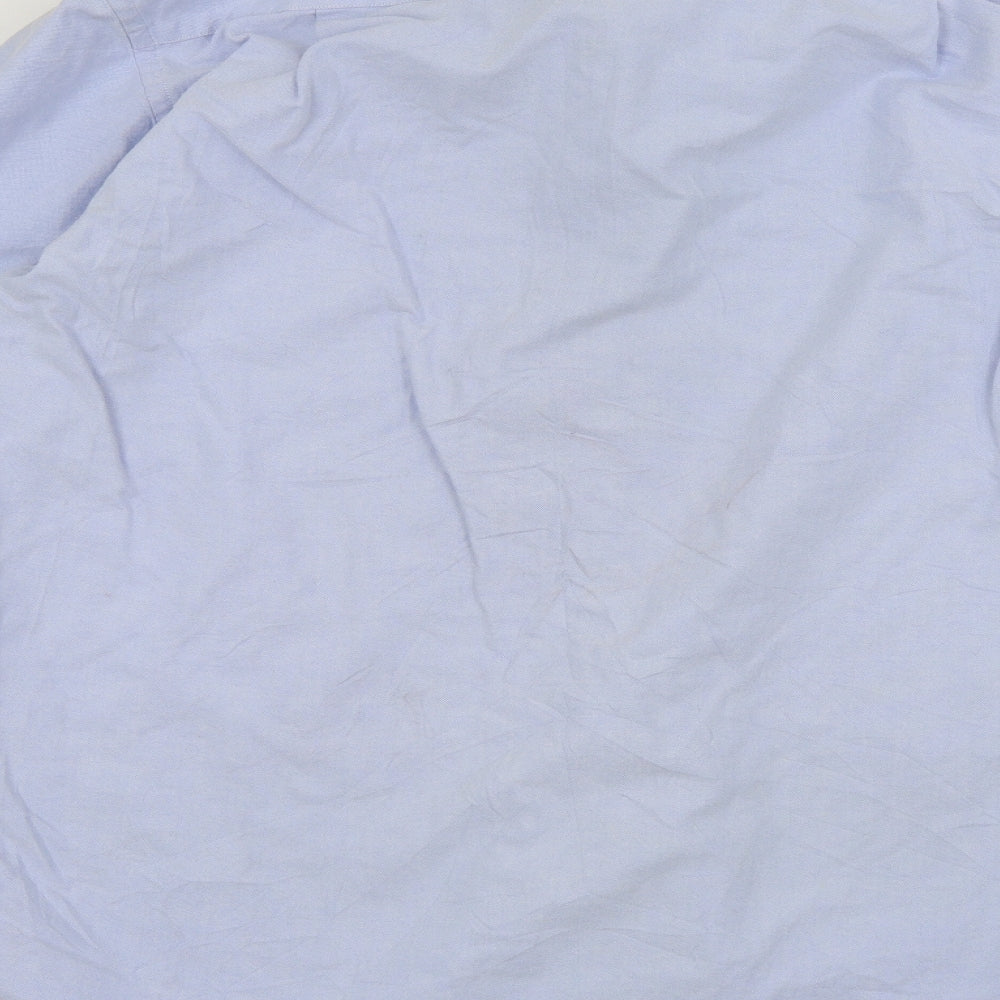 Charles Tyrwhitt Mens Blue Button-Up Size L