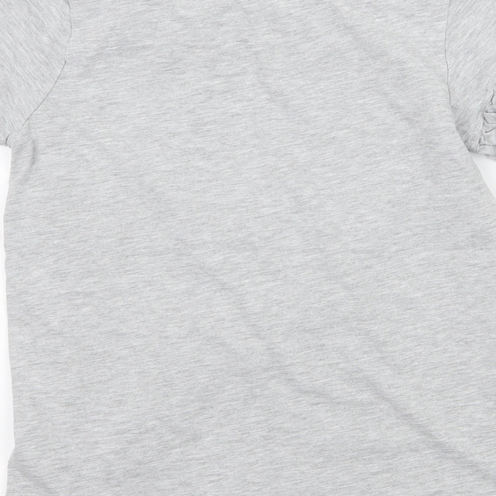 George Girls Grey Jersey Basic T-Shirt Size 10 Years - Rocket