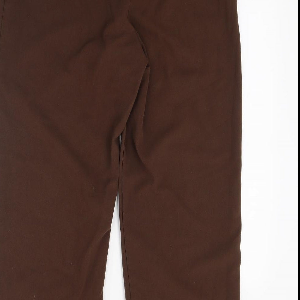 Damart Womens Brown Trousers Size 14 L25 in