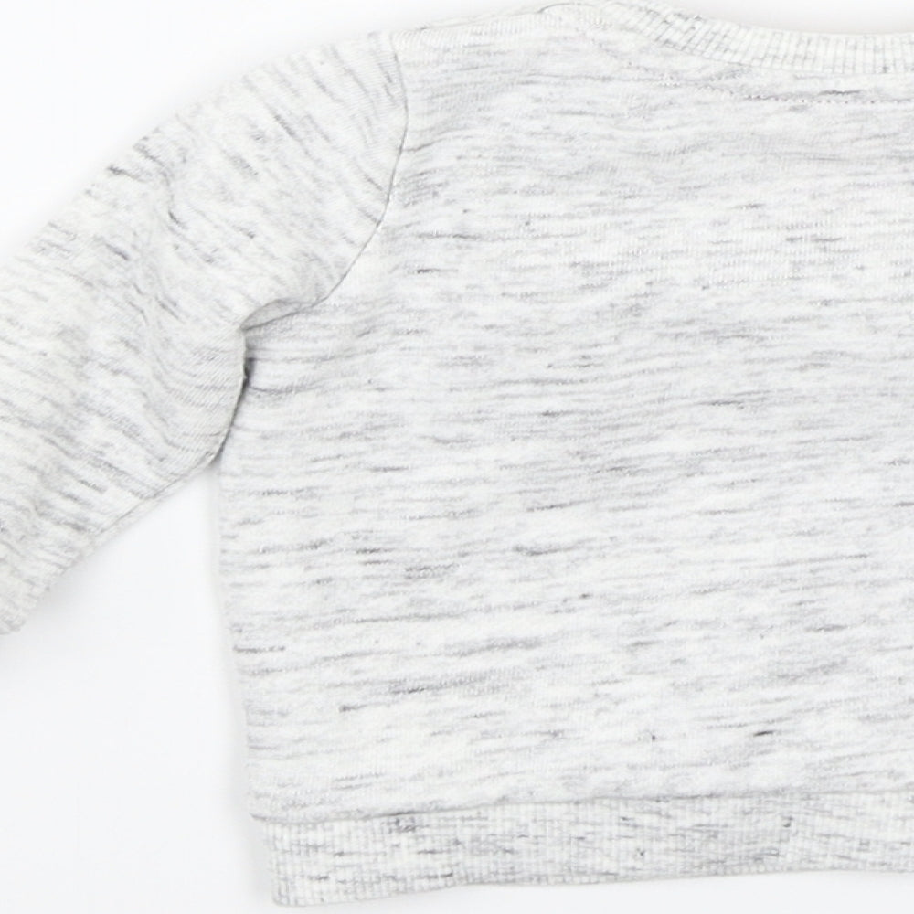 F&F Girls Grey Pullover Jumper Size 3-6 Months