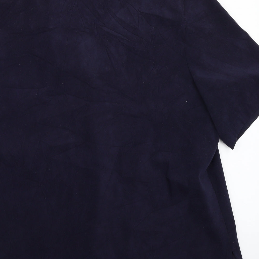 Allison Daley Womens Blue Basic Button-Up Size 16