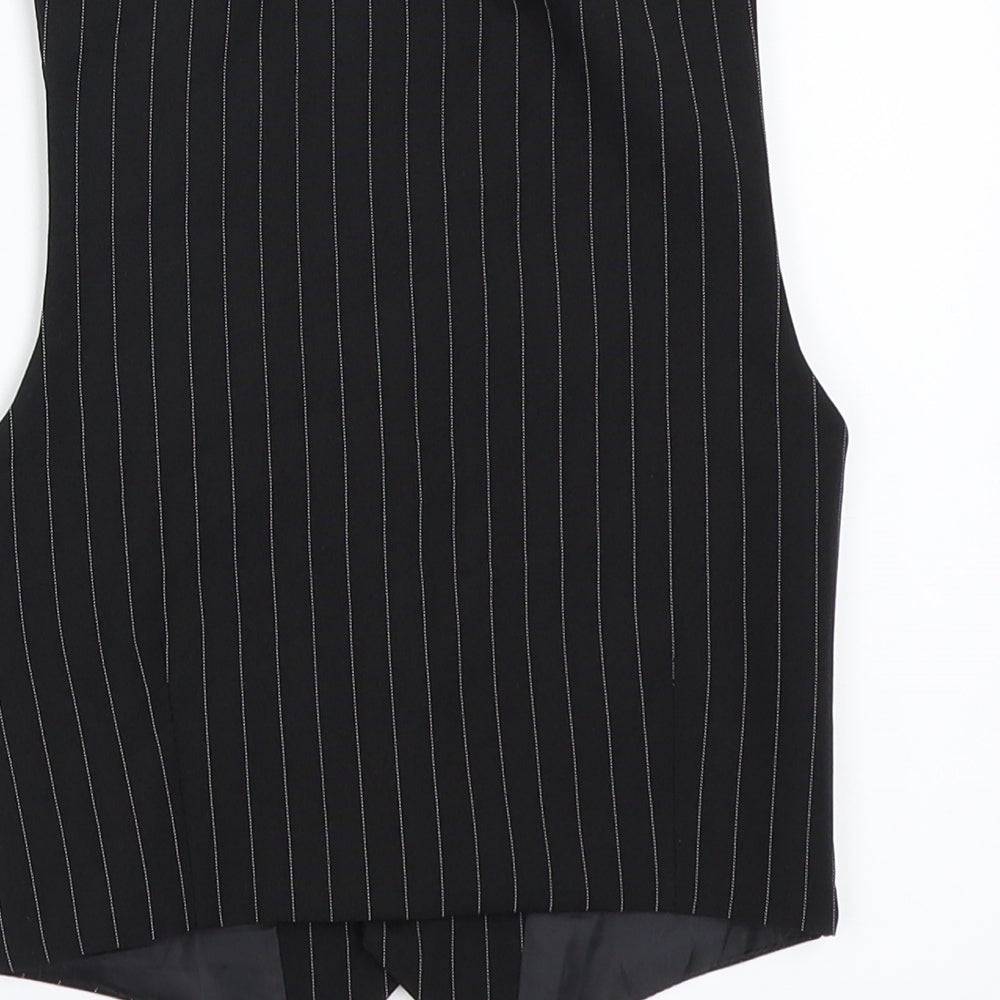 EST Boys Black Striped Jacket Waistcoat Size 3 Years